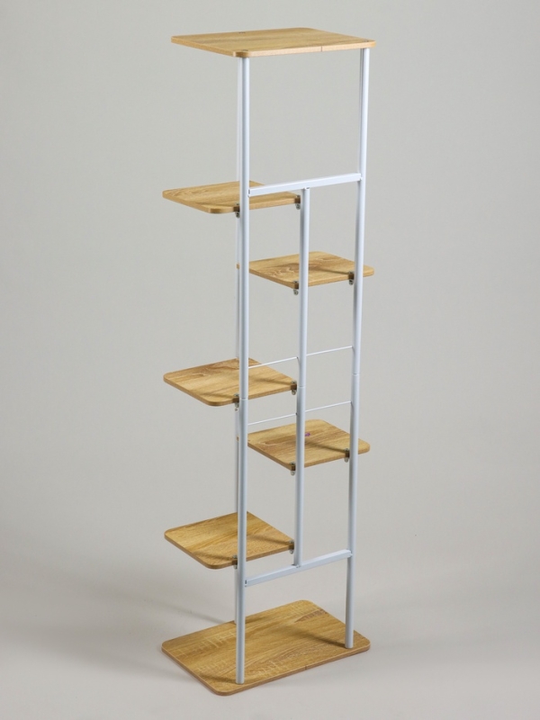Подставка для цветов Greengo, 7 полок, 36 × 23 × 120 см, напольная, каркас металл, полки МДФ, белая Подставка для цветов Greengo, 7 полок, 36 × 23 × 120 см, напольная, каркас металл, полки МДФ, белая