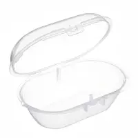 Соски-пустышки, от 6 мес., латекс, классические, в контейнере, набор из 2 шт., айвори/зелёный, M&B