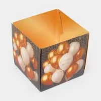 Бум-коробка подарочная с бабочками &laquo;Поздравляю&raquo;, 12 х 12 х 12 см