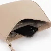 Сумка женская багет TEXTURA на молнии, 28&times;6&times;17 см, бежевая