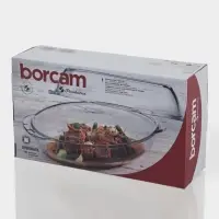 Утятница Paşabah&ccedil;e Borcam, 2 л, с крышкой-формой, жаропрочное стекло, прозрачная