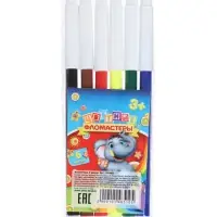 Фломастеры 6 цветов Calligrata, невентилируемый колпачок