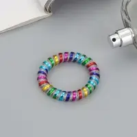 Резинка для волос QF &laquo;Пружинка&raquo;, яркая радуга, 5 см