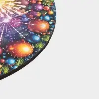 Доска разделочная сувенирная Дарим Красиво «Символ года. С новым годом», d=25.5 см, дерево, разноцветная