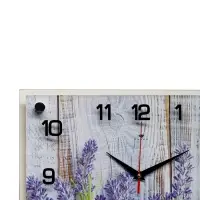 Часы настенные интерьерные &laquo;Фиолетовые цветы&raquo;, бесшумные, плавный ход, 25&times;35 см