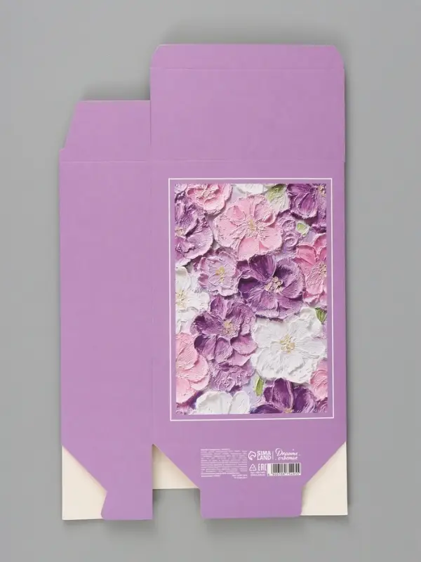 Коробка подарочная складная &laquo;Цветы&raquo;, 16&times;23&times;7.5 см