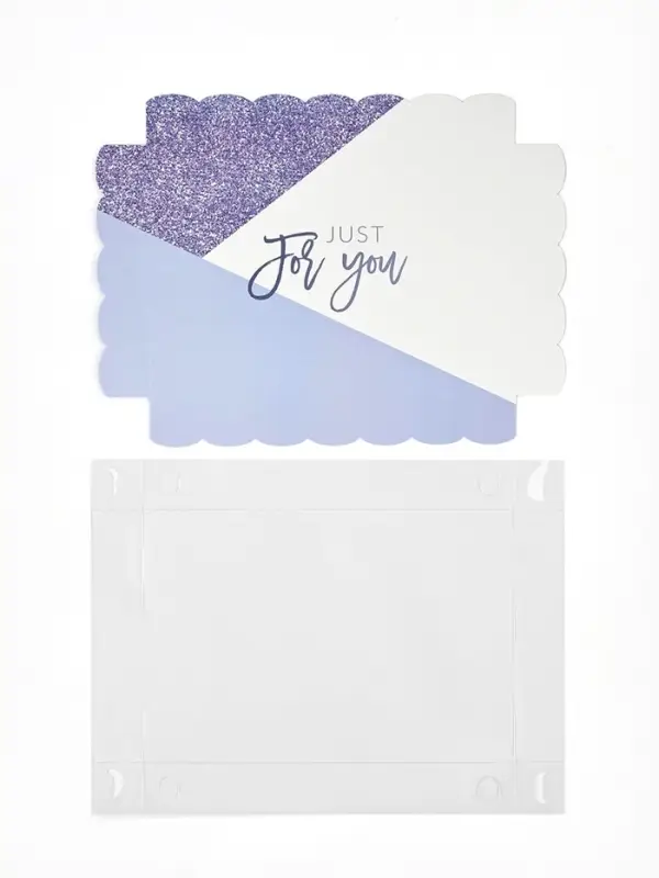 Коробка для печенья, кондитерская упаковка с пластиковой крышкой, Just for you, 22&times;15&times;3 см