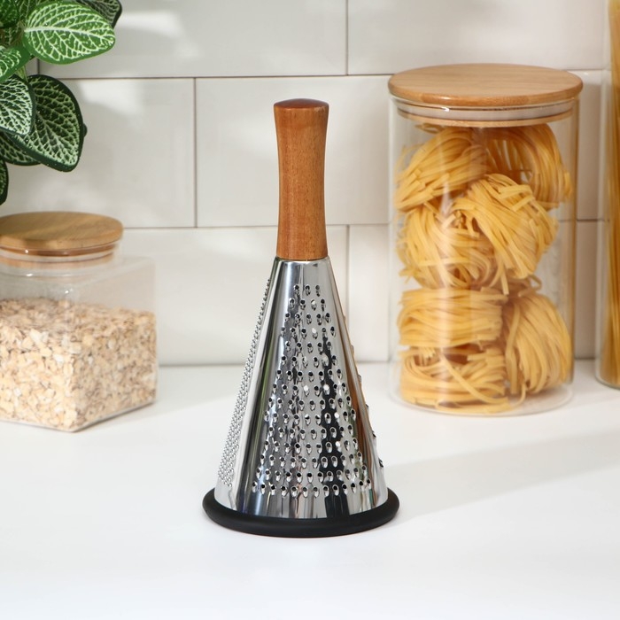 Тёрка Доляна Forest, 24×11,5 см, силиконовое основание, цвет чёрный, коричневый Тёрка Доляна Forest, 24×11,5 см, силиконовое основание, цвет чёрный, коричневый