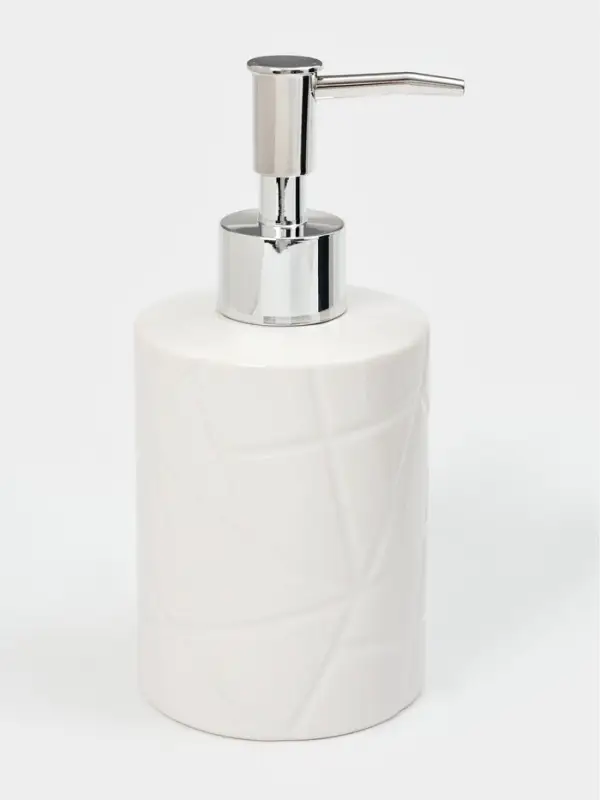 Набор для ванной "Fantasy", 2 предмета (дозатор для мыла, стакан), цвет белый