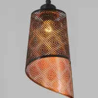 Светильник потолочный BayerLux &laquo;Манчестер&raquo; (Узор), 1&times;40 Вт, Е27, черный, 12.5&times;12.5&times;24+100 см