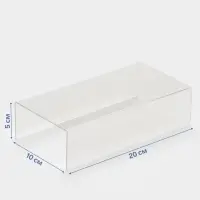 Подставка ступенька одинарная 20&times;10&times;5 см, оргстекло 2 мм