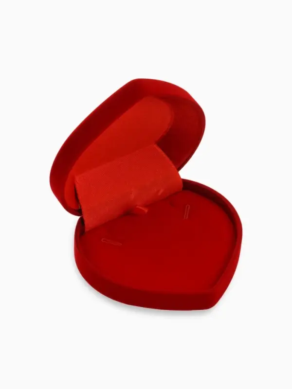 Футляр под набор украшений &laquo;Сердце&raquo;, бархатный, 9&times;8.5 см, красный