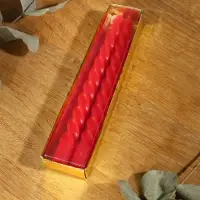 Свечи витые, 1.5&times;15 см, 2 шт., красный