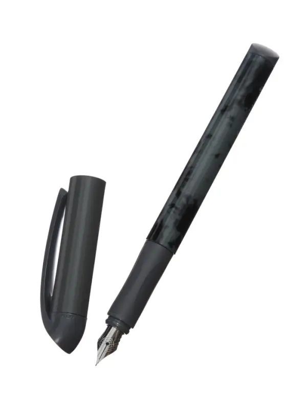 Ручка перьевая Schneider Easy navy DARK, синяя, 1 картридж, грип, темно-синий корпус