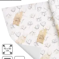 Бумага упаковочная &laquo;Цветочный нюд&raquo;, глянец, 70&times;50 см