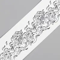 Переводная тату на тело чёрная «Браслет. Огонь», 20×3 см