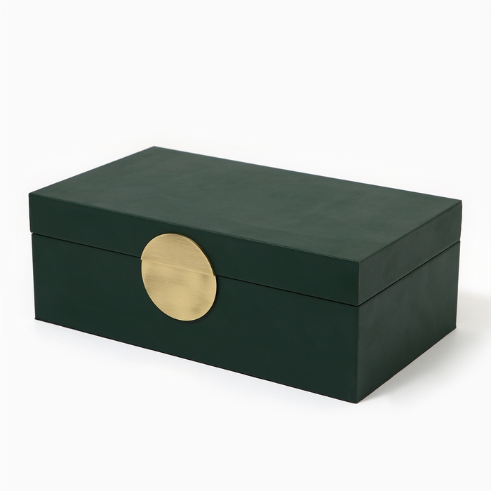 Шкатулка для украшений «Изумруд» экокожа, набор 2 шт. Шкатулка для украшений «Изумруд» экокожа, набор 2 шт.