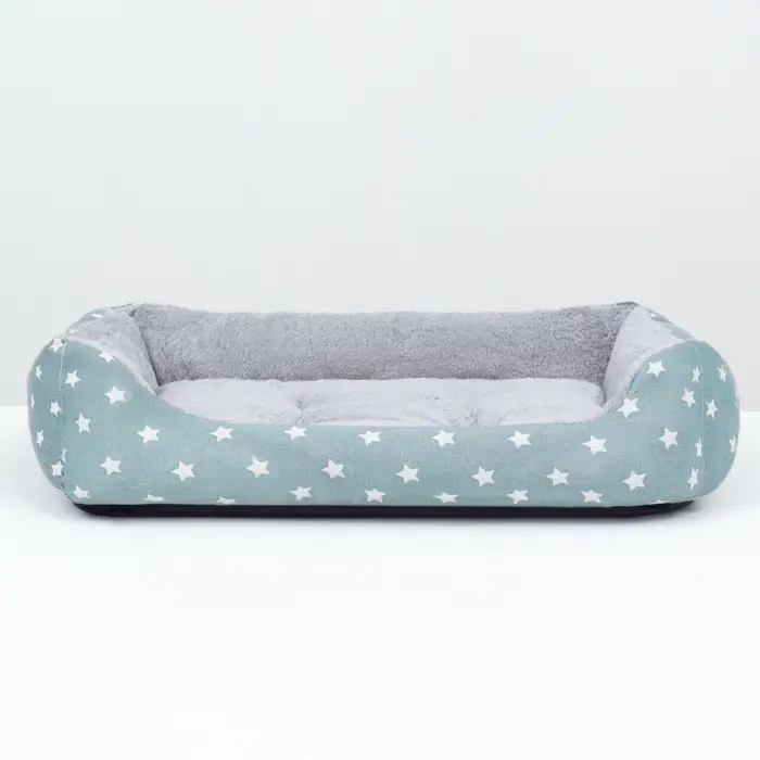 Лежанка для животных &laquo;Звезды&raquo;, 60&times;45&times;15 см, серая