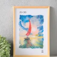 Фоторамка для фото 21&times;30 см, BONO, дерево, (пластиковый экран), натуральный