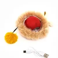 Интерактивная игрушка для кошек &laquo;Убегающий мех&raquo;, красная