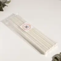 Набор свечей античных, 2.2&times;30 см, 4 шт., перламутровый металлик