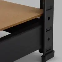 Стеллаж металлический для склада напольный, 5 полок, 180&times;90&times;40 см, чёрный
