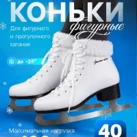 Коньки фигурные Winter Star с мехом, размер 40