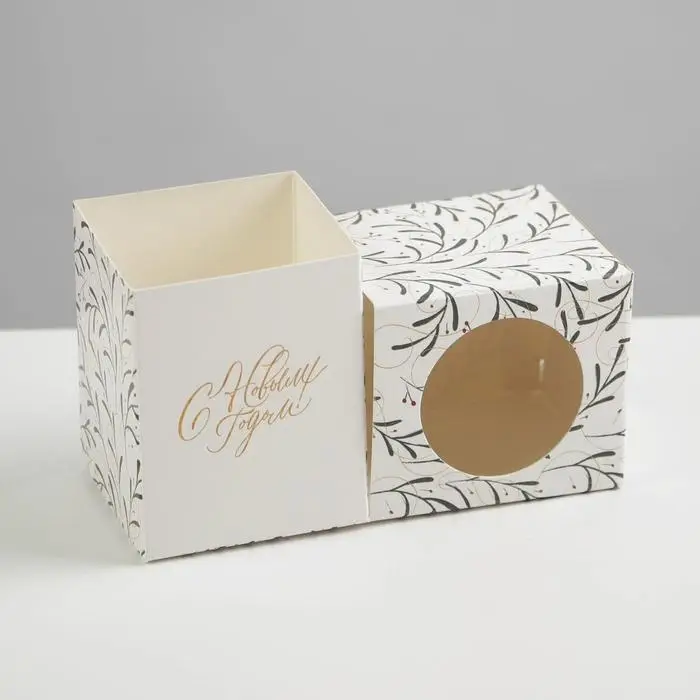 Бонбоньерка новогодняя «Веточки», 6 х 7 х 6 см, Новый год