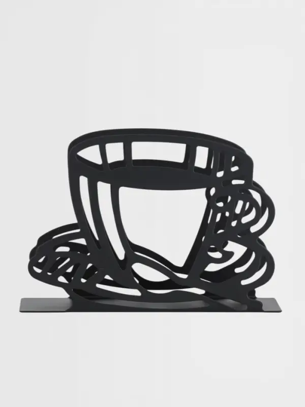 Салфетница Доляна &laquo;Кофе&raquo;, 14&times;4&times;10 см, чёрная