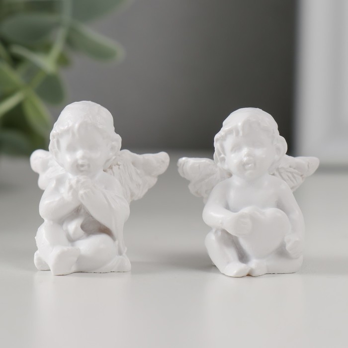 Сувенир полистоун Сувенир полистоун "Белоснежный малыш-ангелок" МИКС 2,5х2,5х3,5 см