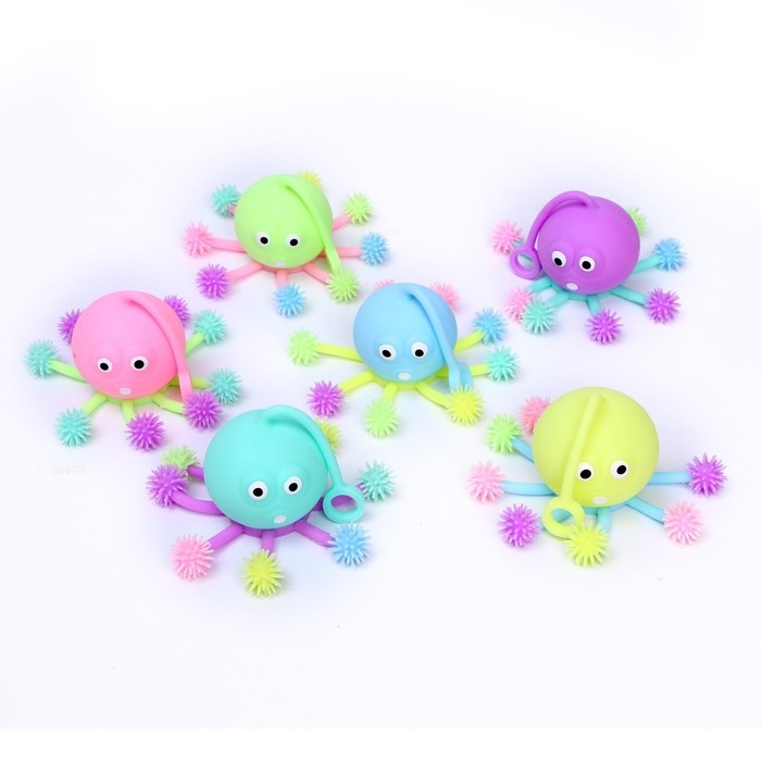 Мяч детский резиновый ёжка «Медуза», резиновый, световой, цвета МИКС Мяч детский резиновый ёжка «Медуза», резиновый, световой, цвета МИКС