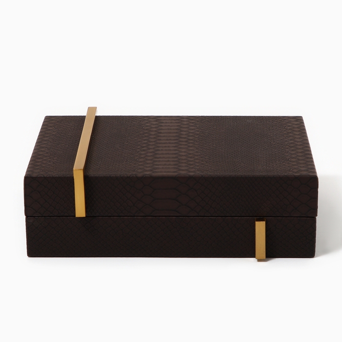 Шкатулка для украшений из кожзама, 23 х 16 х 7 см Шкатулка для украшений из кожзама, 23 х 16 х 7 см