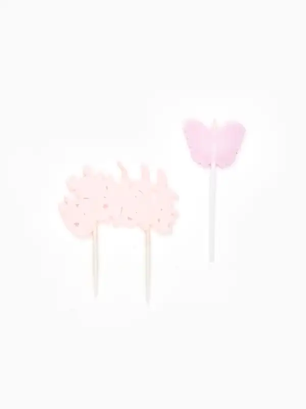 Набор свечей для торта «Happy Birhday» с бабочкой Набор свечей для торта «Happy Birhday» с бабочкой