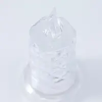 Светодиодная свеча LED - ночник RISALUX &laquo;С подтёками, грани&raquo;, 3&times;LR41, прозрачный, 3.5&times;3.5&times;7 см