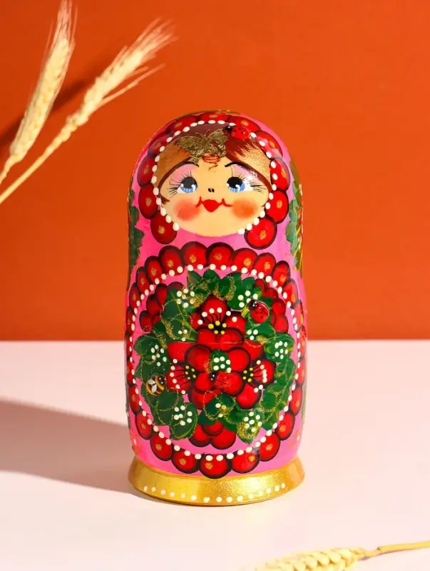 Матрёшка дерево &laquo;Ульяна&raquo;, 5-ти кукольная, 18 см, ручная работа, МИКС
