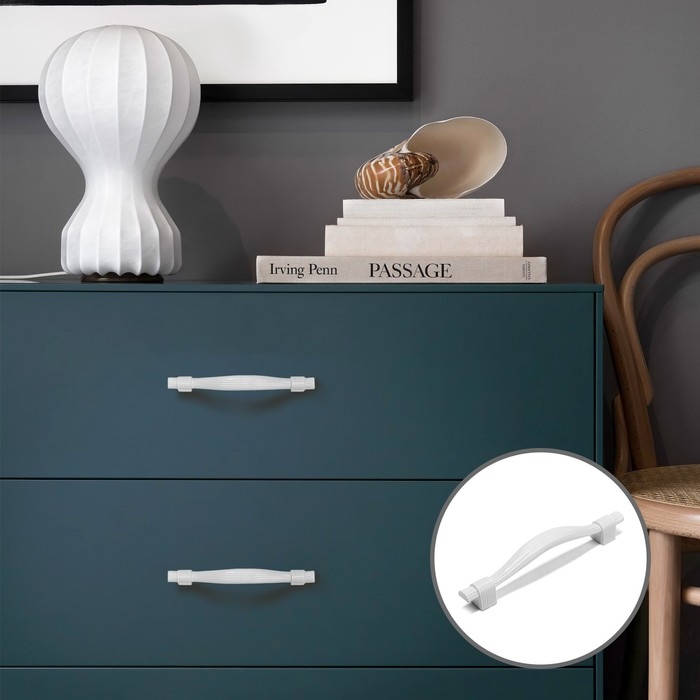 Ручка-скоба CAPPIO RSC018, цинк, м/о 96 мм, цвет белый Ручка-скоба CAPPIO RSC018, цинк, м/о 96 мм, цвет белый