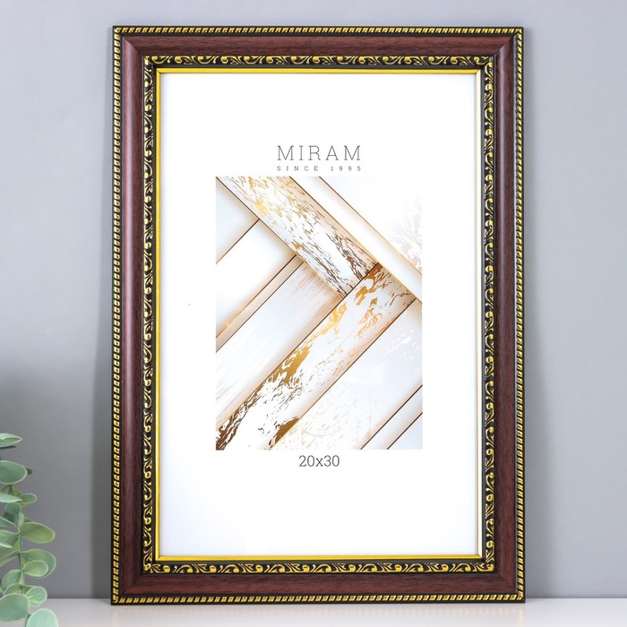 Фоторамка пластик Фоторамка пластик "МИРАМ" 20х30 см венге (пластиковый экран)