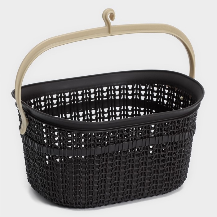 Набор для ванной комнаты 7 предметов: корзина 4 шт, корзина для белья, ведро для мусора, ёрш, цвет коричневый Набор для ванной комнаты 7 предметов: корзина 4 шт, корзина для белья, ведро для мусора, ёрш, цвет коричневый