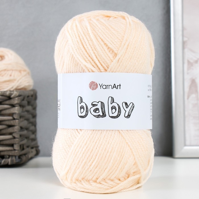 Пряжа Пряжа "Baby" 100% акрил 150м/50гр (854 телесный)