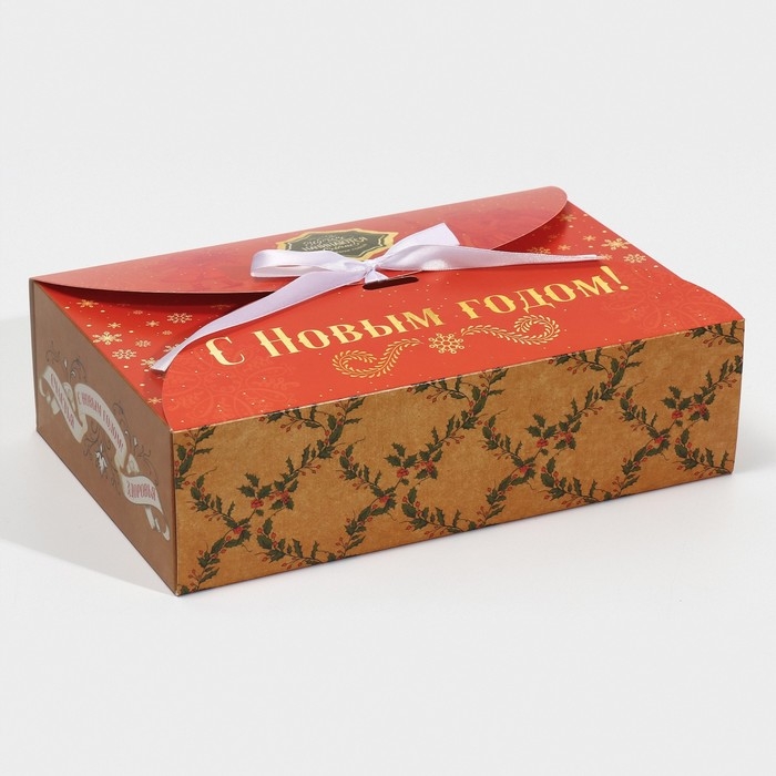 Коробка новогодняя складная «Новогодняя почта», 28 х 18 х 8 см, Новый год Коробка новогодняя складная «Новогодняя почта», 28 х 18 х 8 см, Новый год