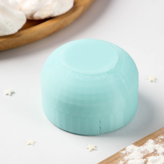 Силиконовый молд Цветок «Пион», d=6 см высота 3,2 см, цвет бирюзовый Силиконовый молд Цветок «Пион», d=6 см высота 3,2 см, цвет бирюзовый