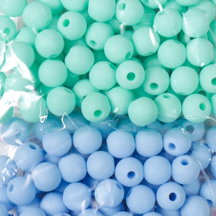 Бусины для творчества пластик Бусины для творчества пластик "Яркое лето" матовые d=0,8 см набор 4 цвета х 20 гр