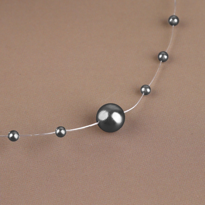 Жемчуг на леске, 3/8 мм, 9 ± 0,5 м, цвет серый Жемчуг на леске, 3/8 мм, 9 ± 0,5 м, цвет серый