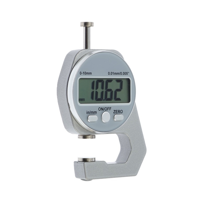 Толщиномер электронный ТУНДРА, металлический, диапазон 0-10 мм, точность 0.01 мм Толщиномер электронный ТУНДРА, металлический, диапазон 0-10 мм, точность 0.01 мм