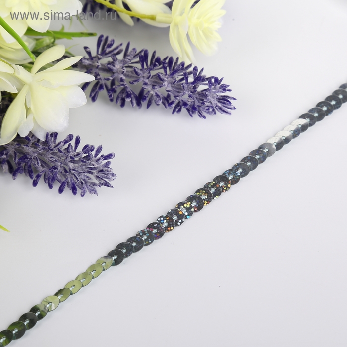 Нить из пайеток голографическая Нить из пайеток голографическая "Радуга" намотка 3 метра