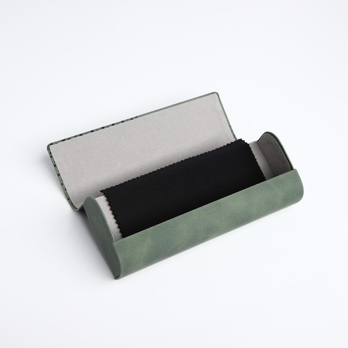 Футляр для очков хлопушке, длина 15,6 см, цвет зелёный Футляр для очков хлопушке, длина 15,6 см, цвет зелёный