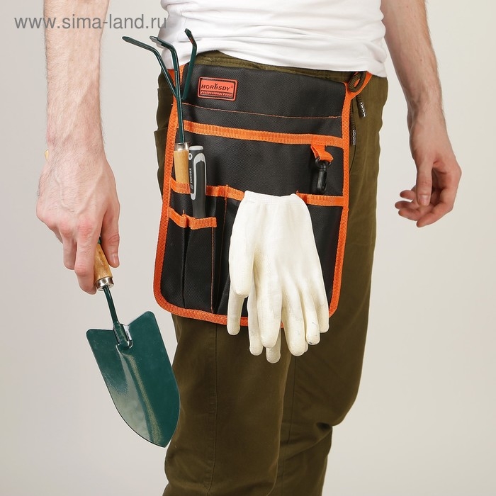 Поясная сумка для садового инструмента, 6 карманов Поясная сумка для садового инструмента, 6 карманов