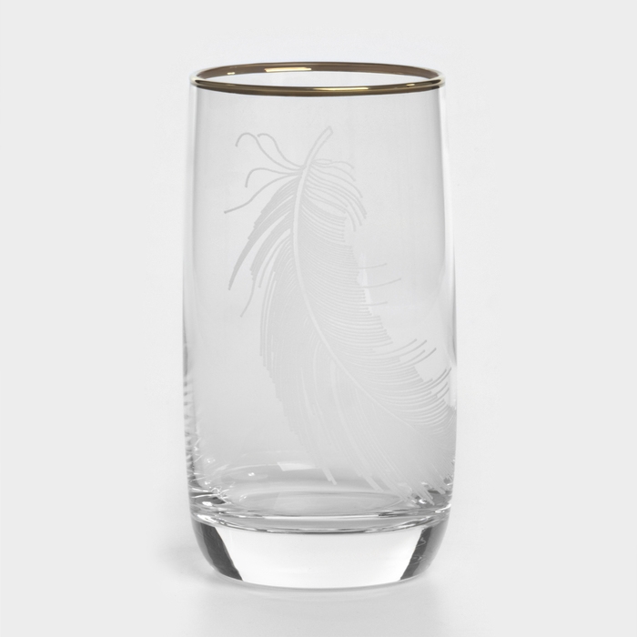 Набор стеклянных стаканов «Перо», 330 мл, 6 шт Набор стеклянных стаканов «Перо», 330 мл, 6 шт