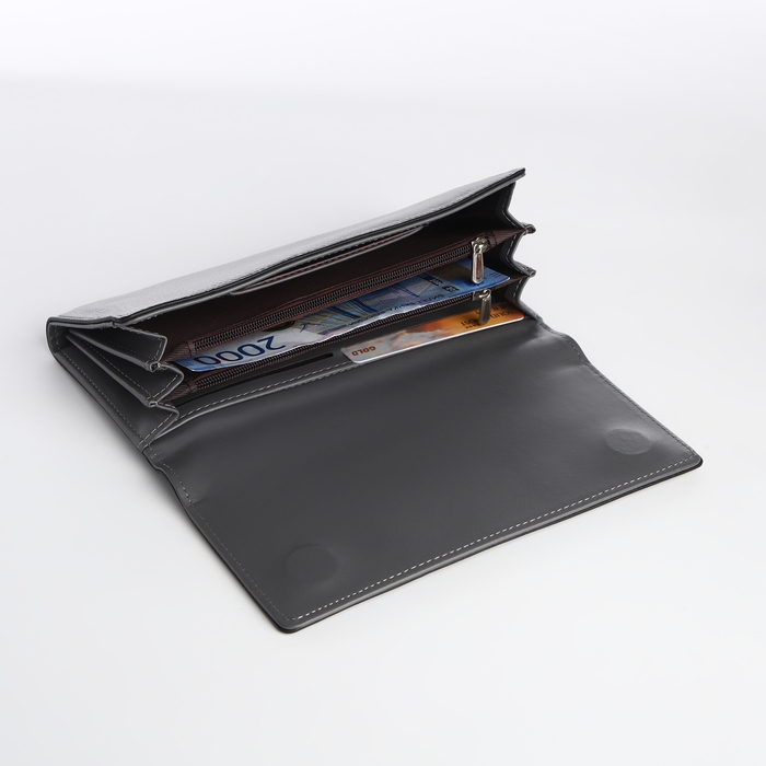 Кошелёк женский на магните, цвет серый Кошелёк женский на магните, цвет серый