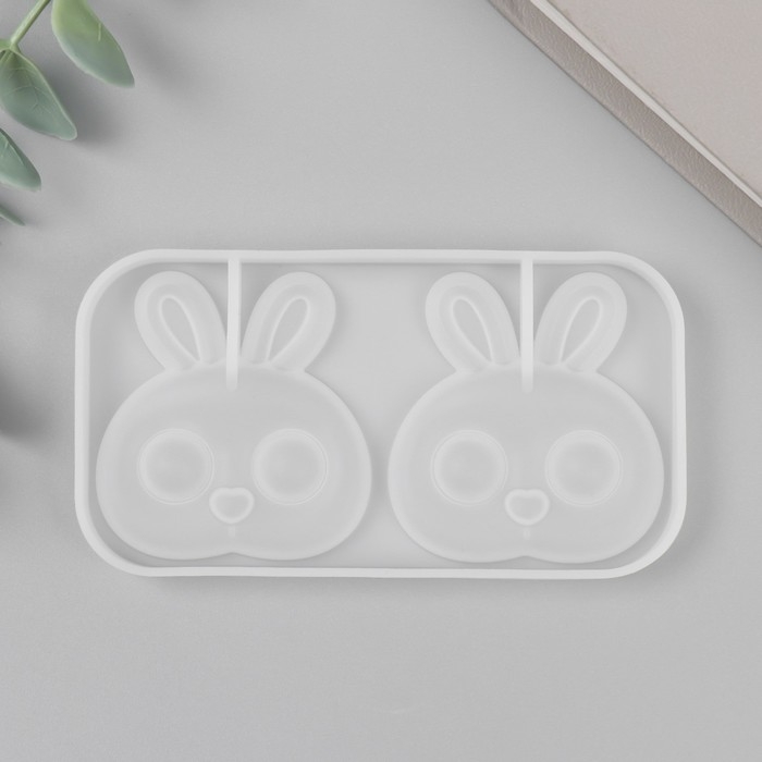 Молд силикон Молд силикон "Зайки с большими глазами" 2 предмета 5,9х11х0,9 см